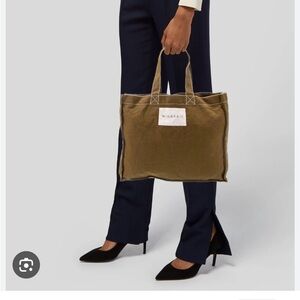 Wiggy Kit Canvas Tote Army Green/ Brown Shoulder Bag Shopper